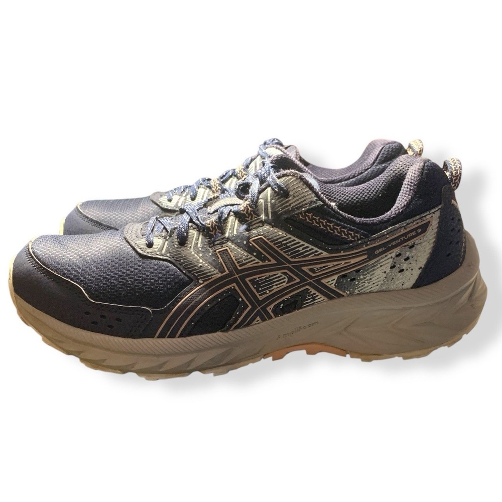 Asics Gel-Venture 9 Trail Running Shoes Size 8.5 Navy/Gray Durable Gorpcore